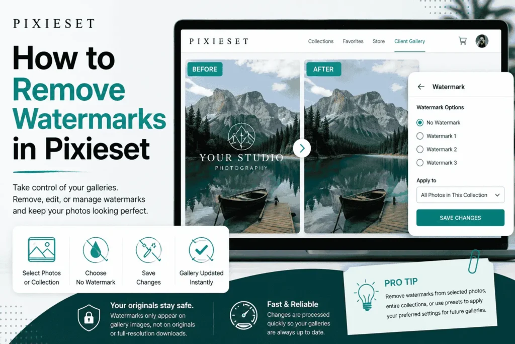 How To Remove Watermarks in Pixieset