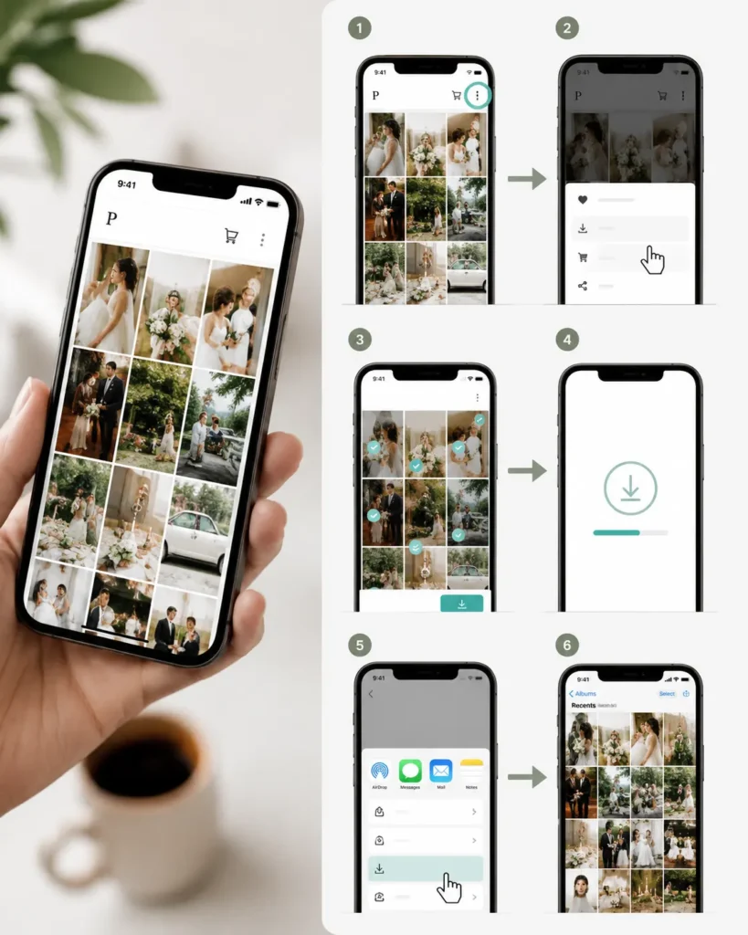 How to Download Pixieset Photos on iPhone
